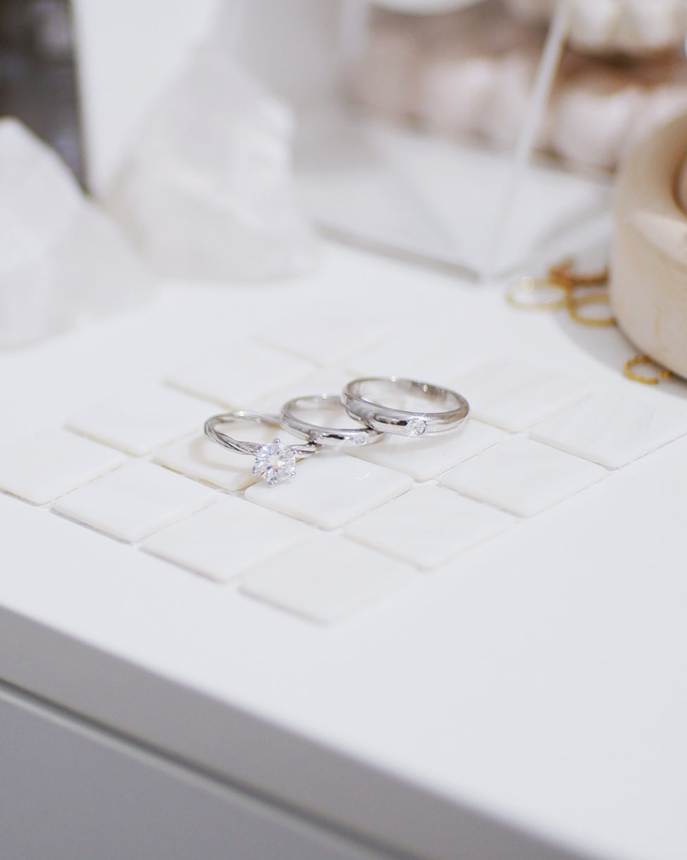 Slim Moissanite Band