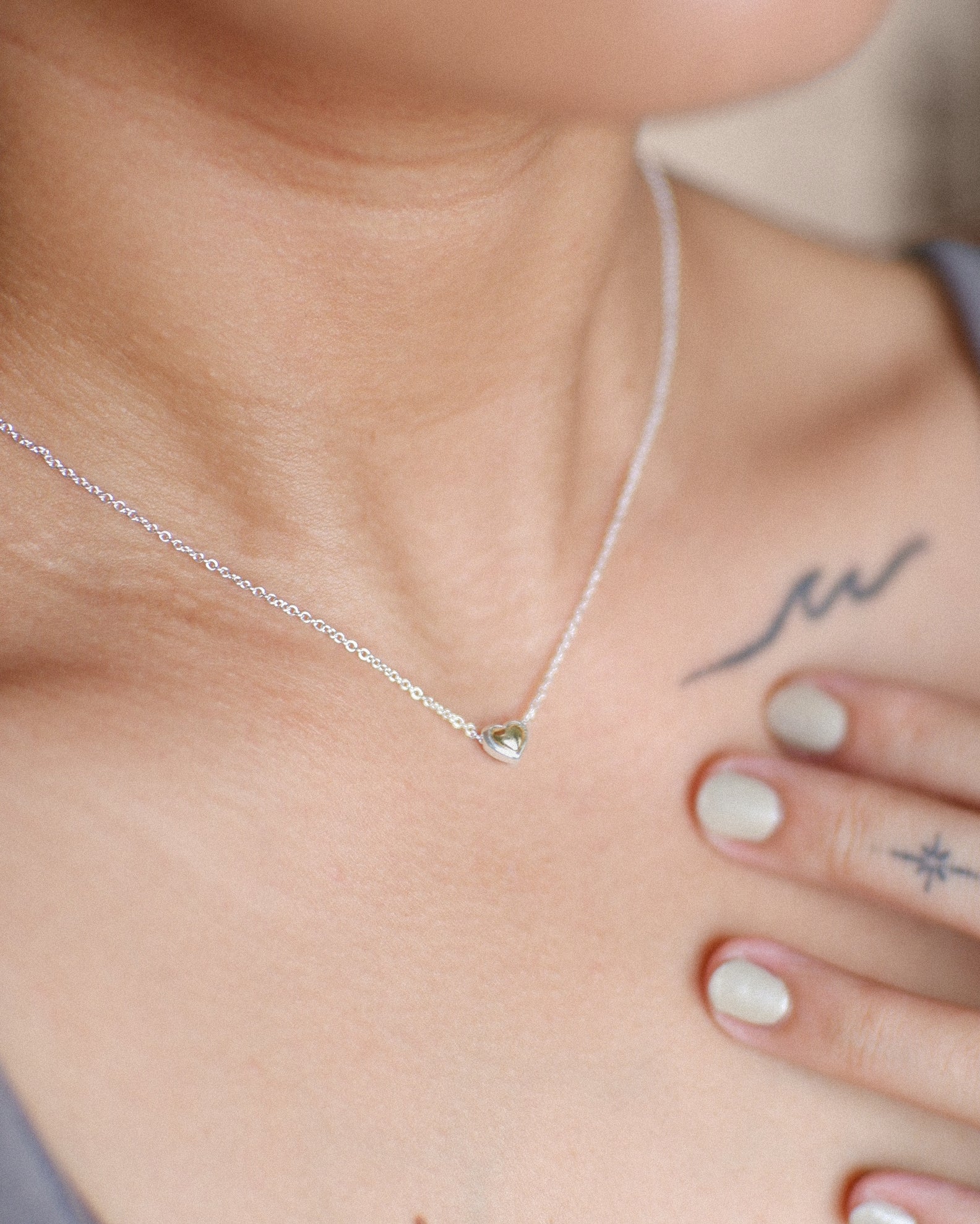 The Two Tone Sweet Heart Ring and Necklace Bundle