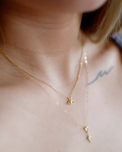 The Mini Filly Necklace in Solid Gold