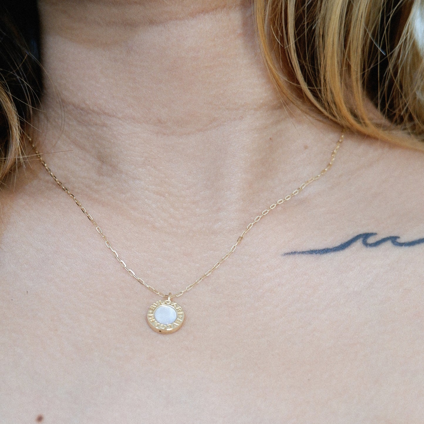 The Dainty Designer Centered Necklace in Solid Gold