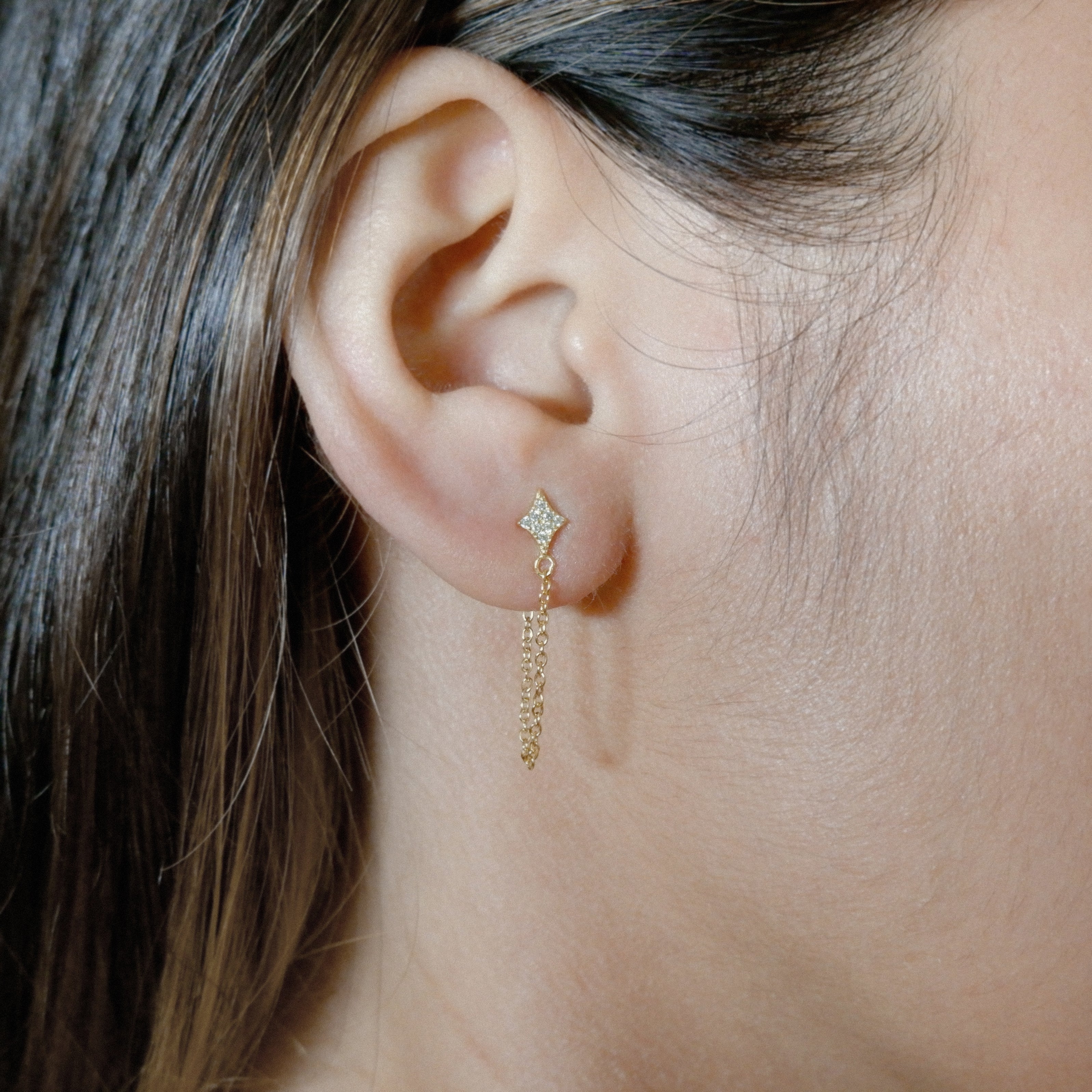 The Stellar Chain Drop Earrings