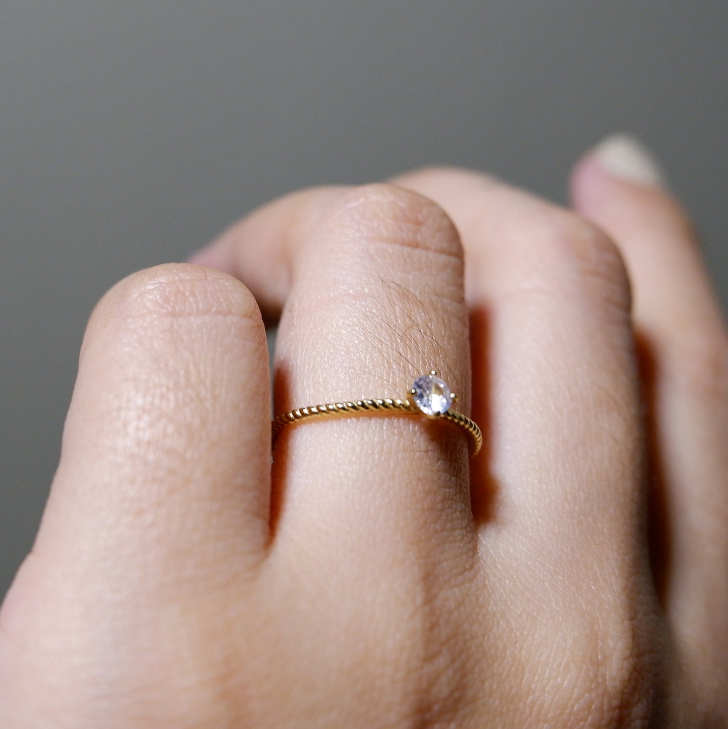 The Petite Brenna Solitaire Ring