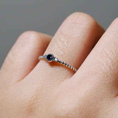 The Mini Sapphire Solitaire Ring