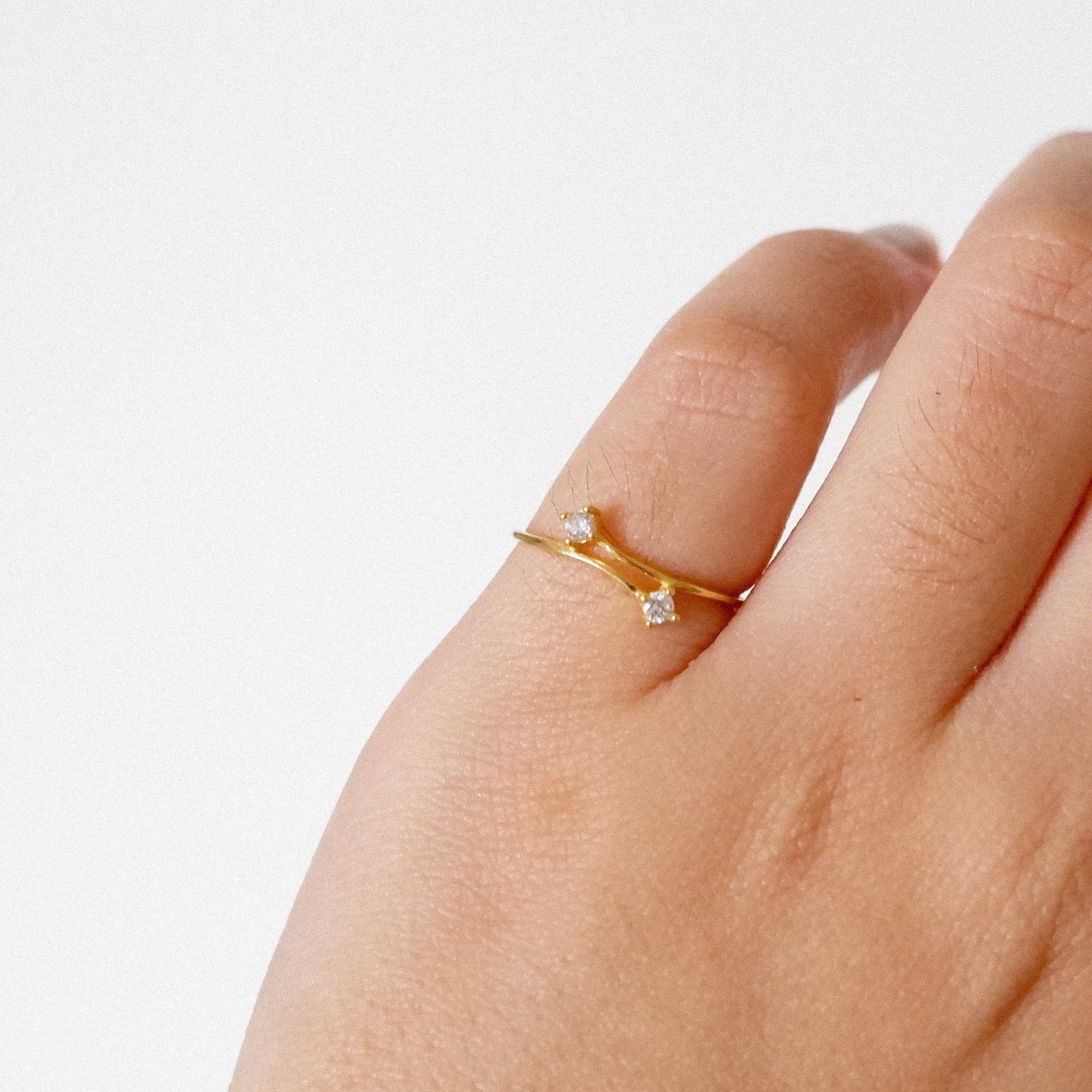 The Bloom Diamond Ring in Solid Gold