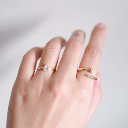 The Elena Birthstone Ring in Solid Gold