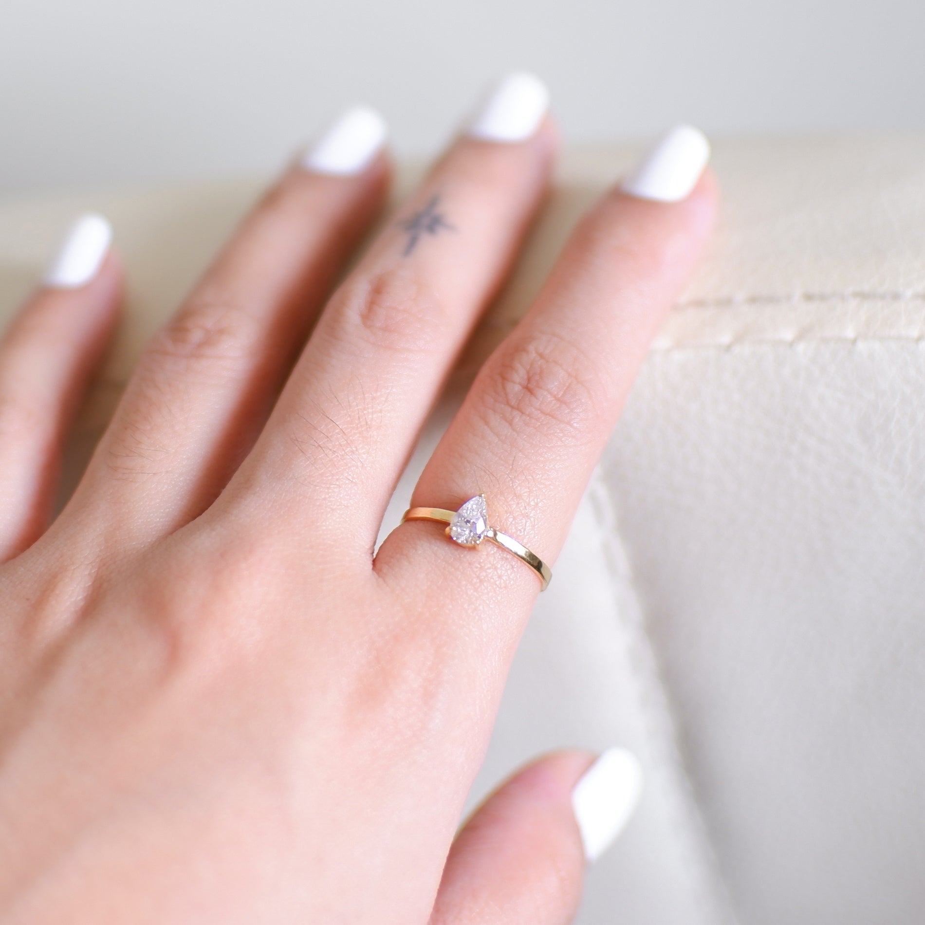 The Elena Birthstone Ring in Solid Gold