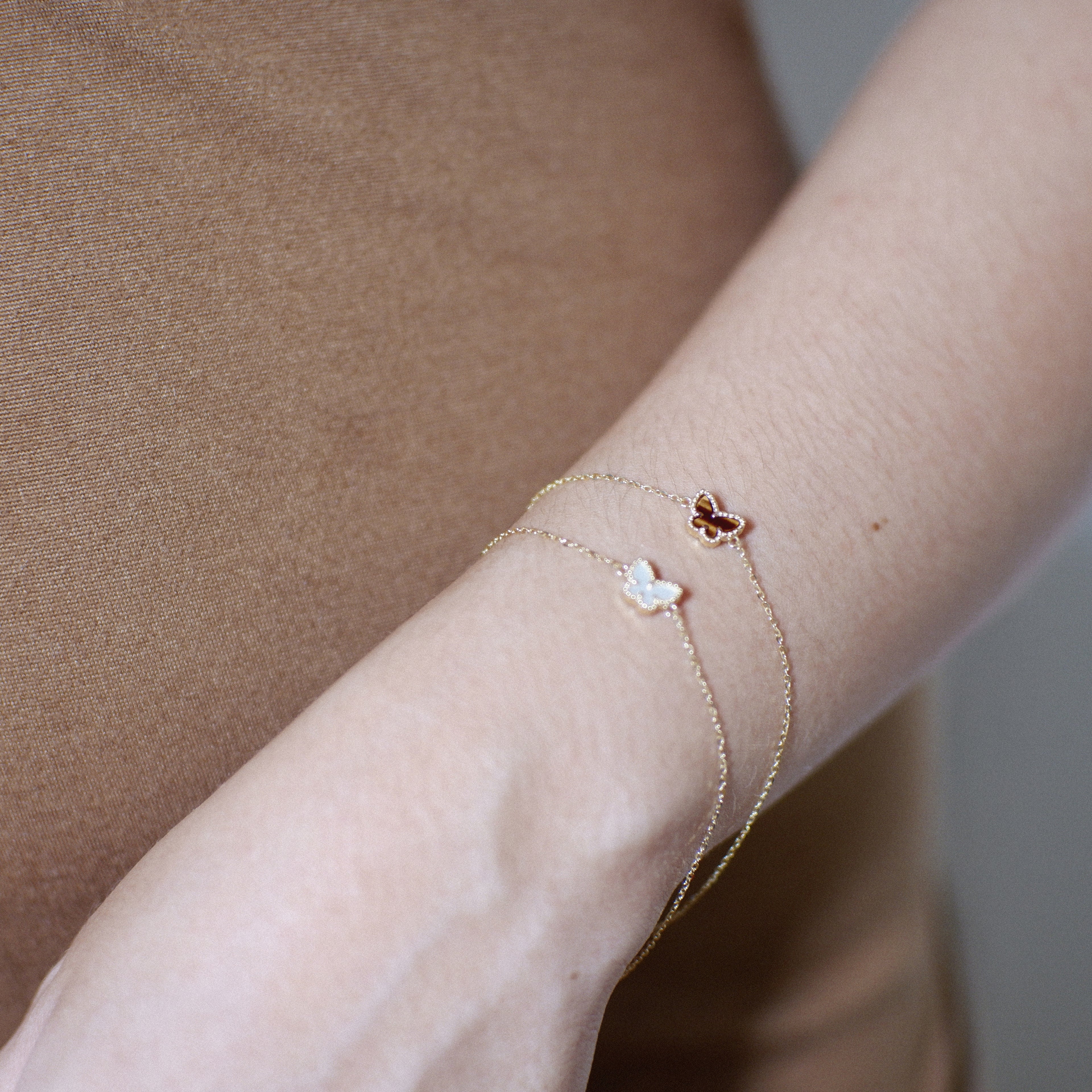 The Rare Mini Butterfly Bracelet in Solid Gold