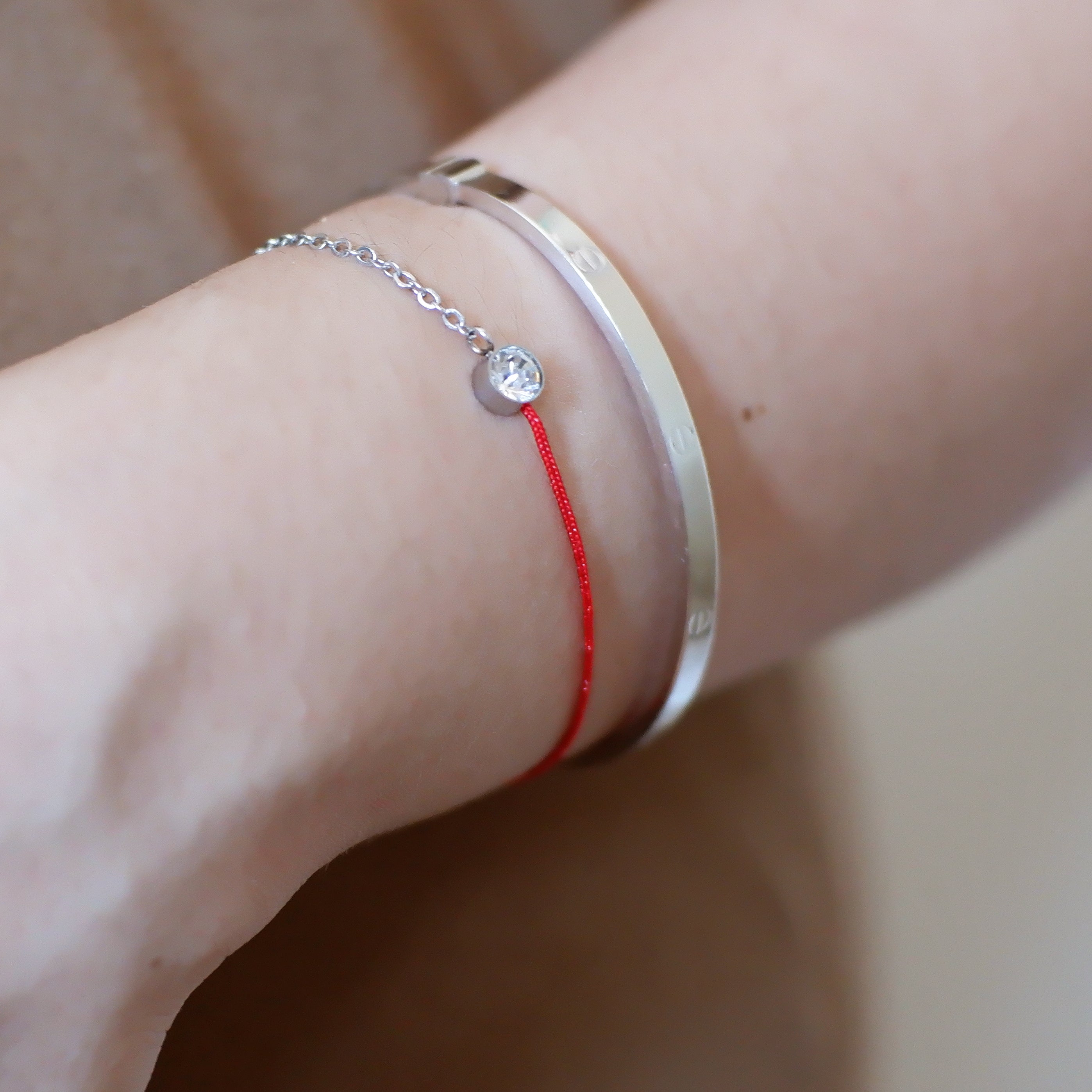 The Red Line Duo Bracelet and Anklet