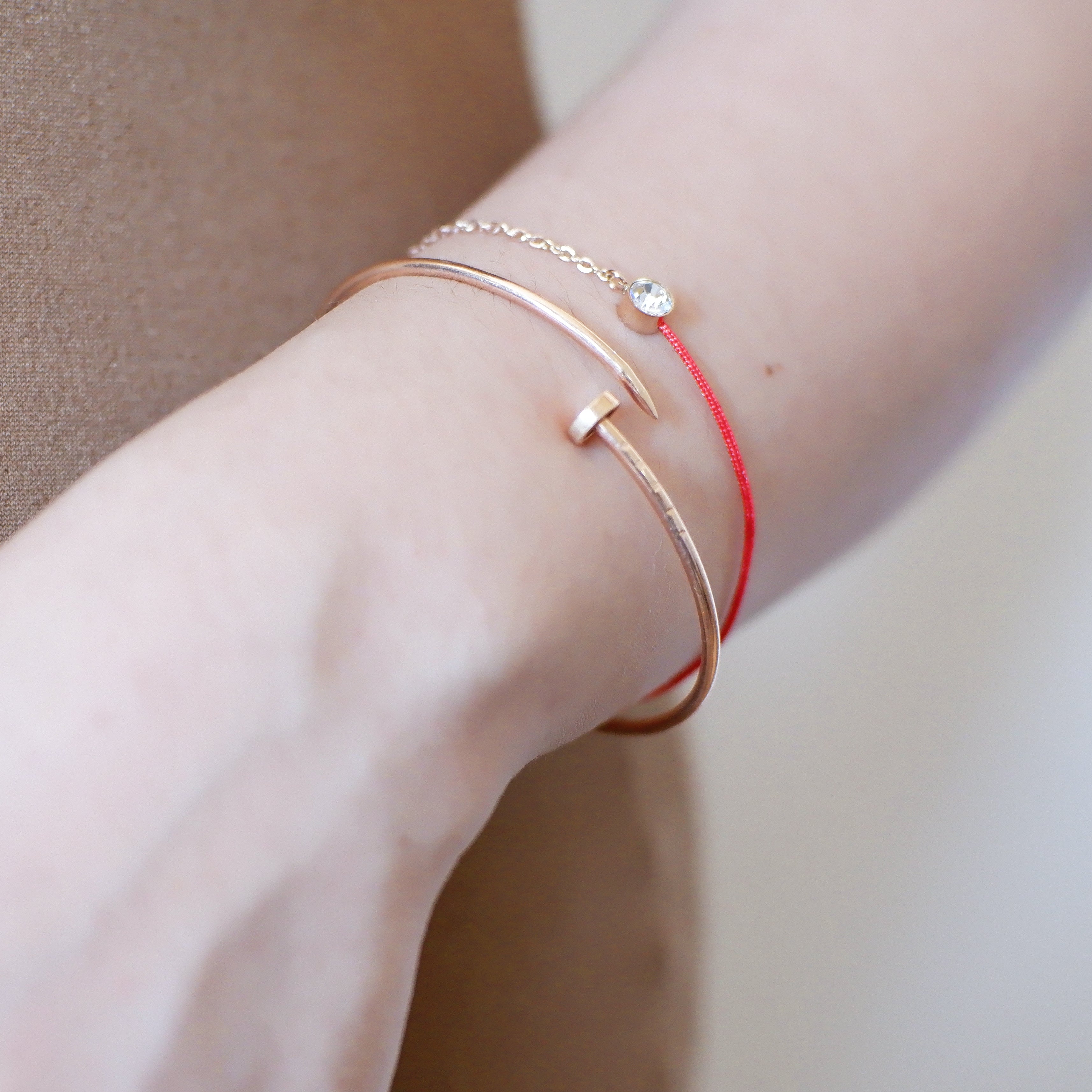 The Red Line Duo Bracelet and Anklet