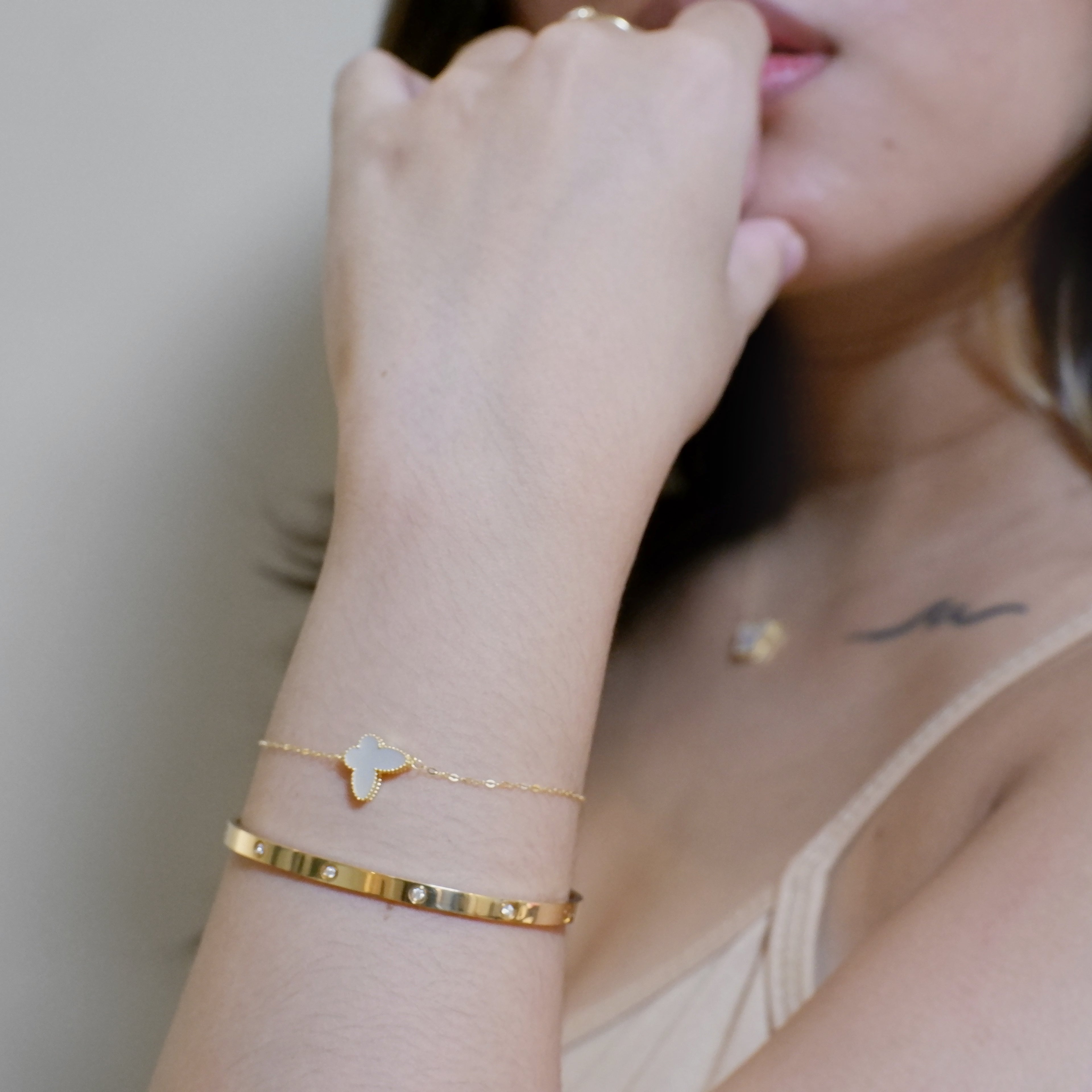 The Butterfly Bracelet in Solid Gold