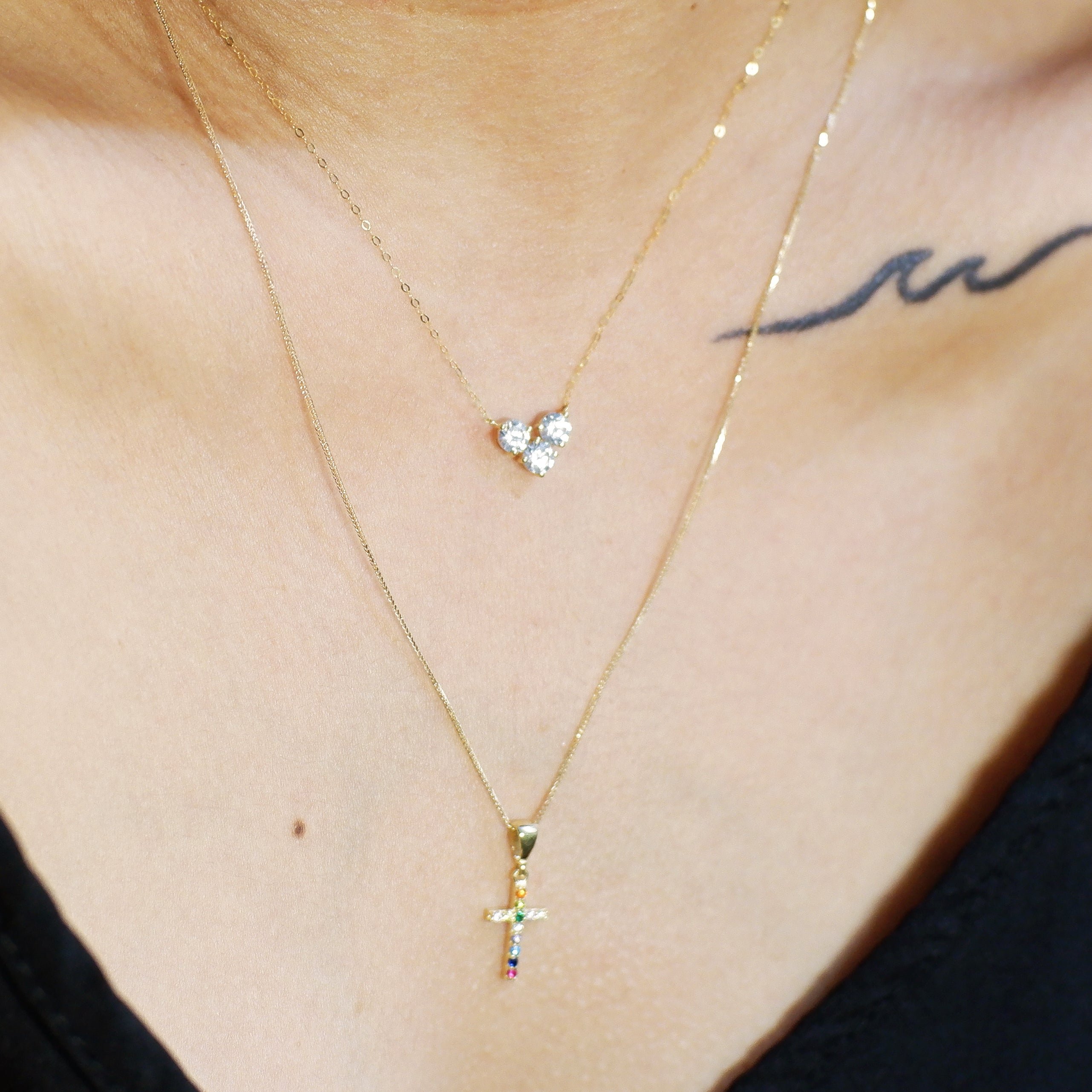 The Heart Birthstone Necklace in Solid Gold