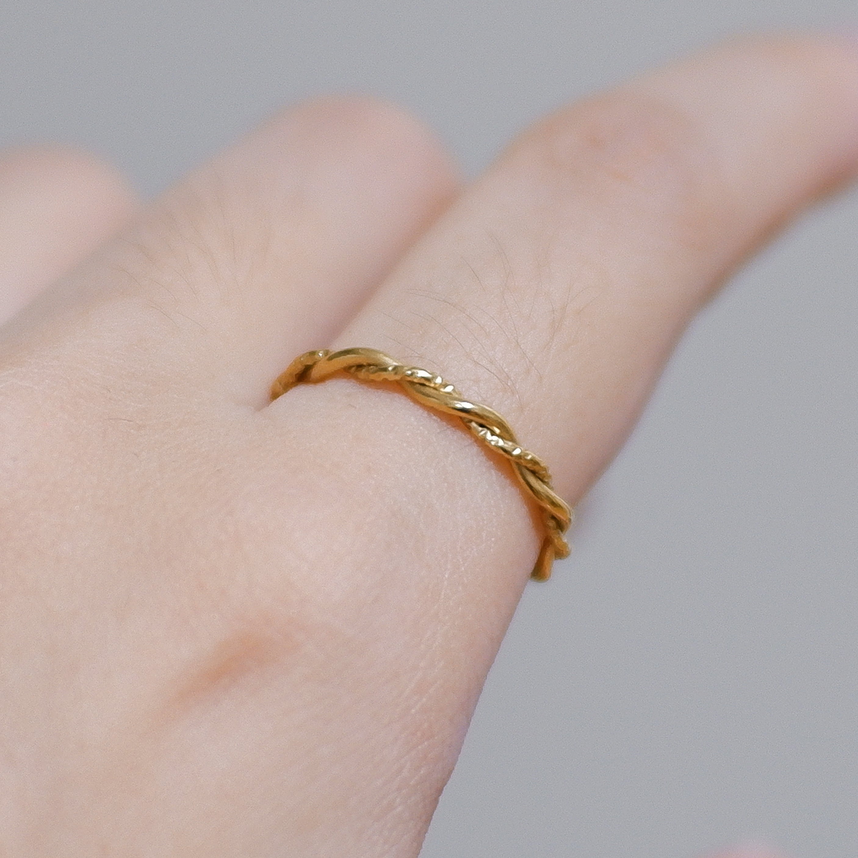 The Brenna Textured Stacker Ring