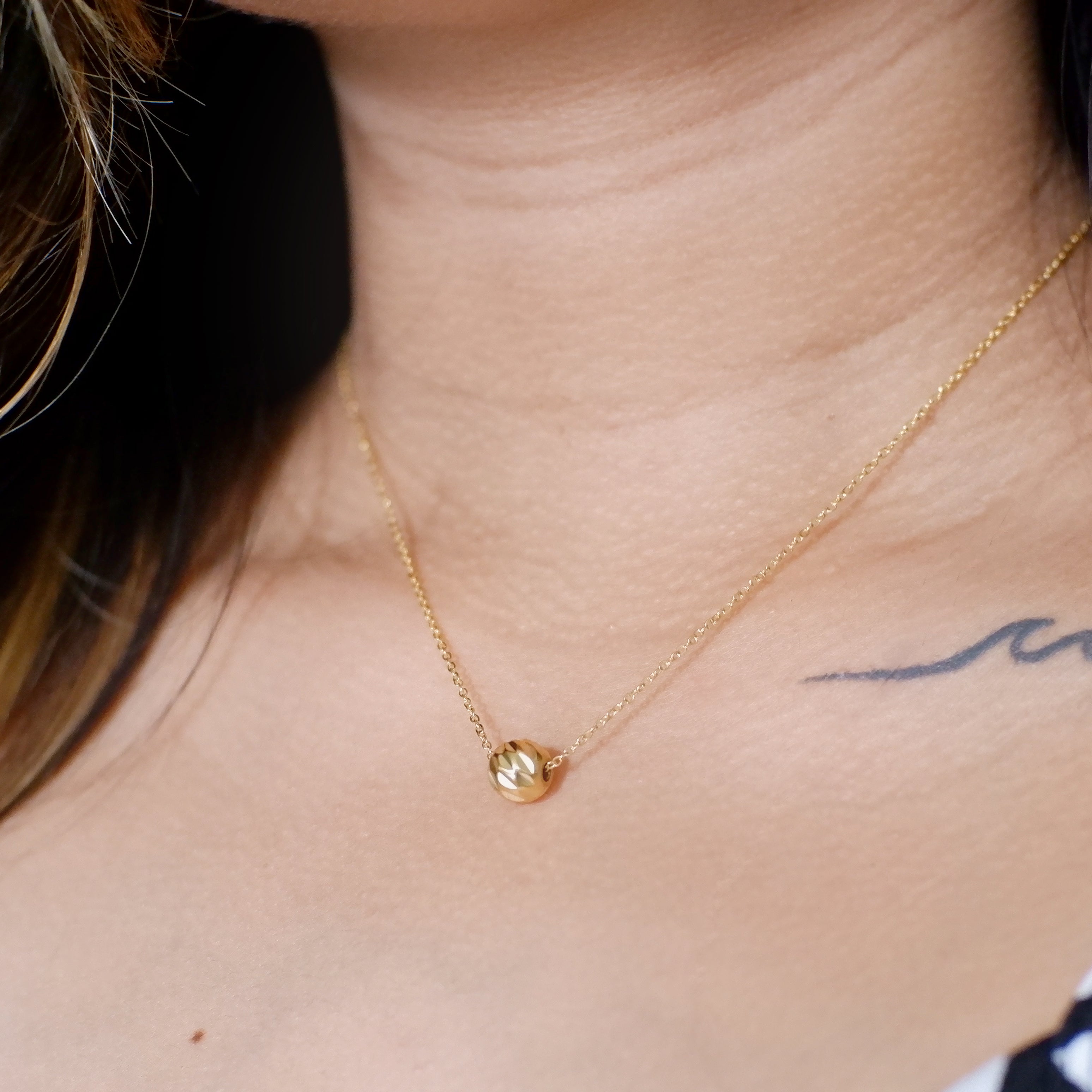 The Textured Ball Necklace