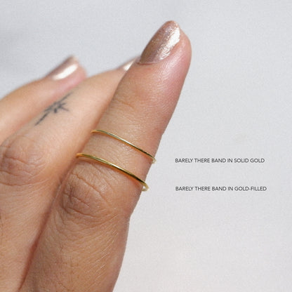 The Barely There Band in Solid Gold