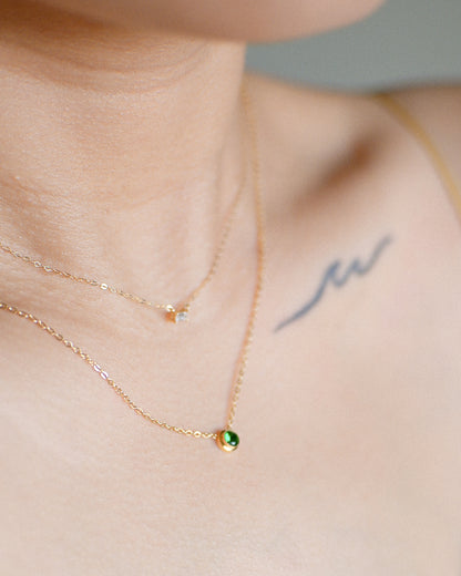 The Emerald Solitaire Necklace