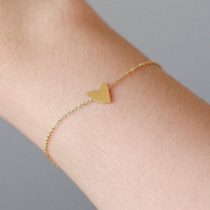 The Flat Petite Heart Bracelet