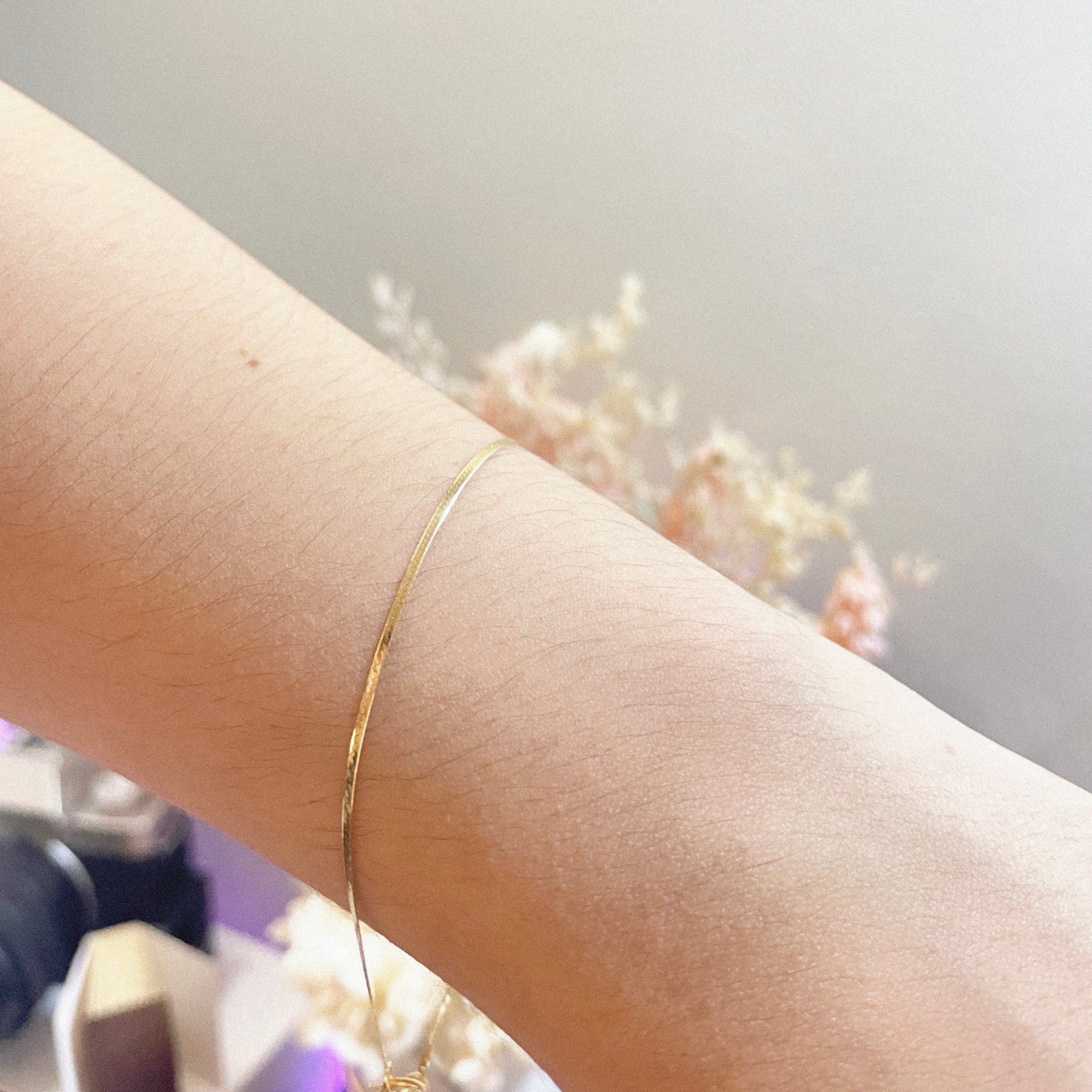 The Mini Harper Anklet in Solid Gold