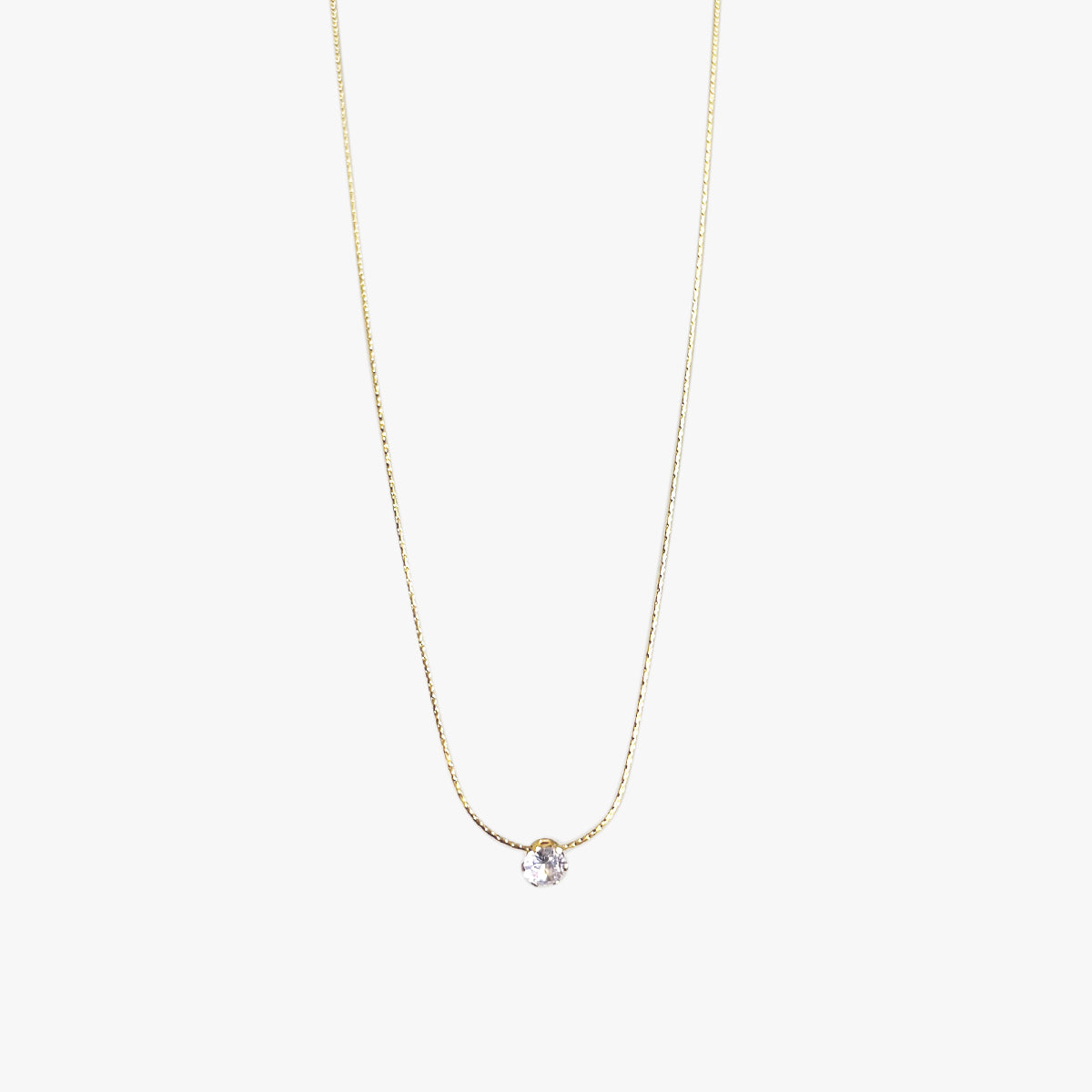 The Barely There Solitaire Necklace