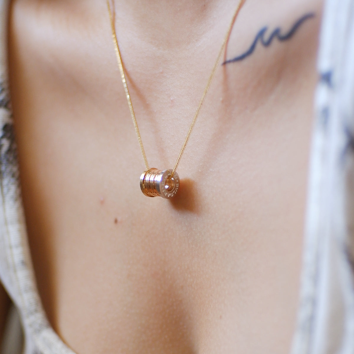 The Barrel Designer Statement Charm in Solid Gold