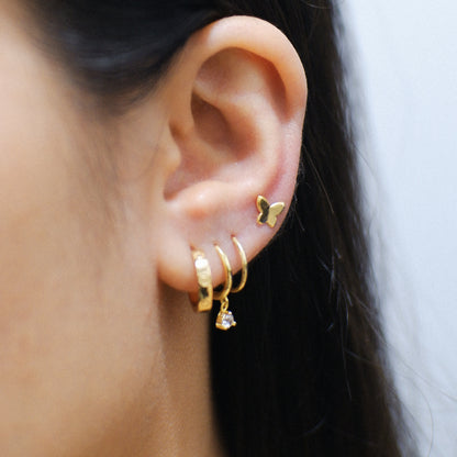 The Sweet Butterfly Earrings in Solid Gold