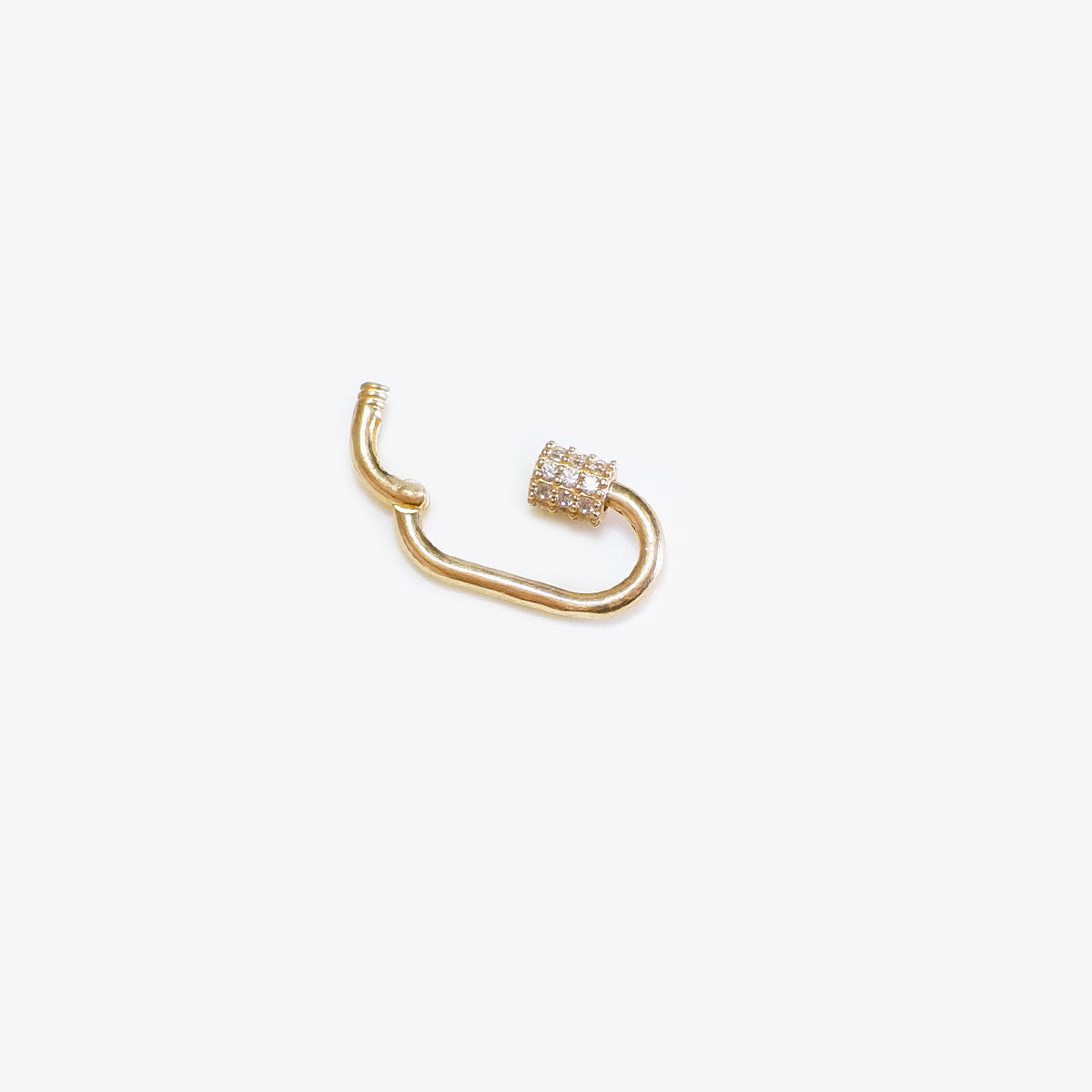 Dainty Carabiner in Solid Gold
