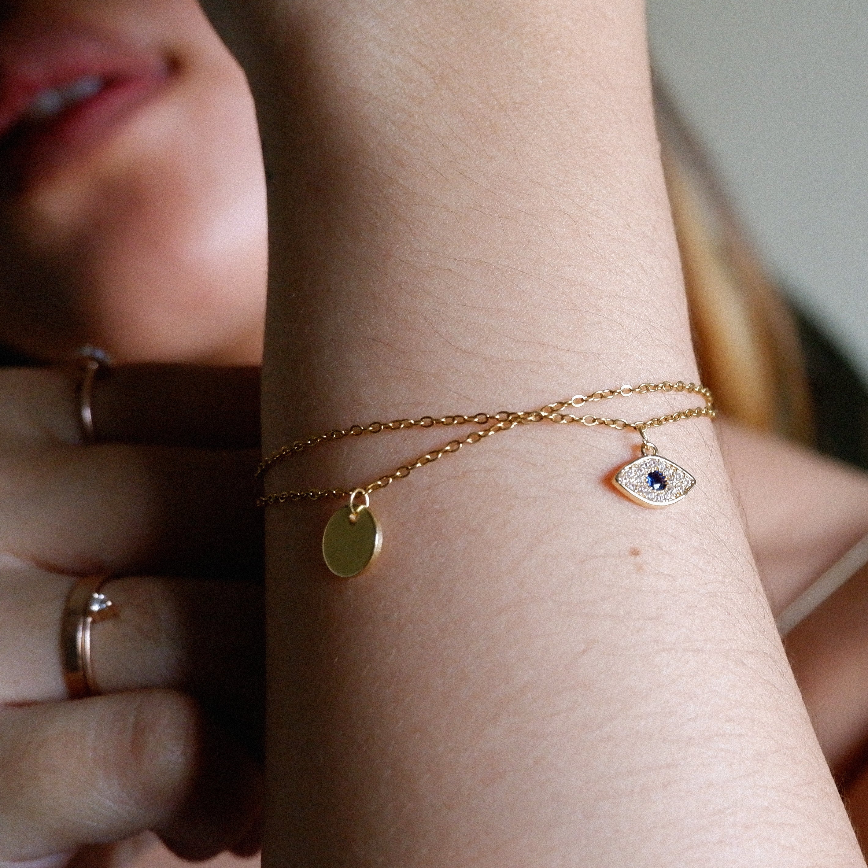 The Tiny Pave Evil Eye Charm Add On