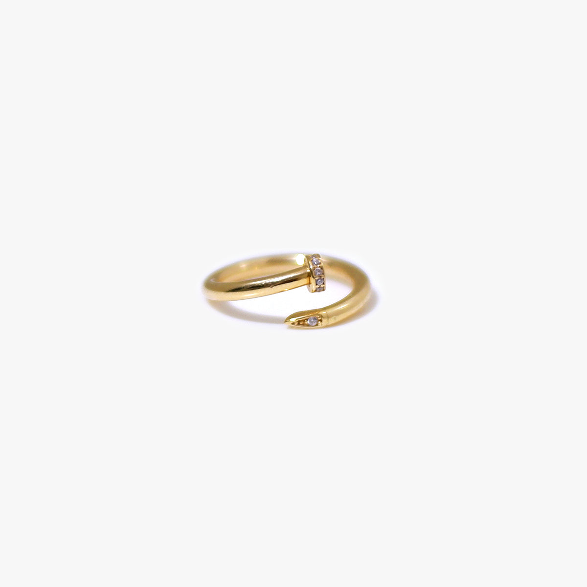 The Chunky Nail Ring in Solid Gold