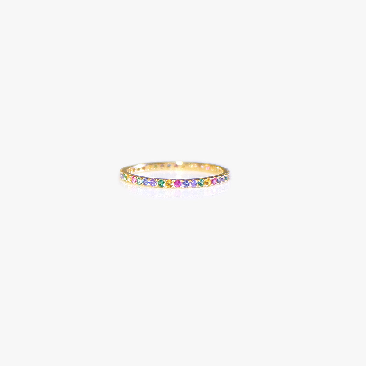 The Color Play Slim Half Eternity Band in Solid Gold (Limited)