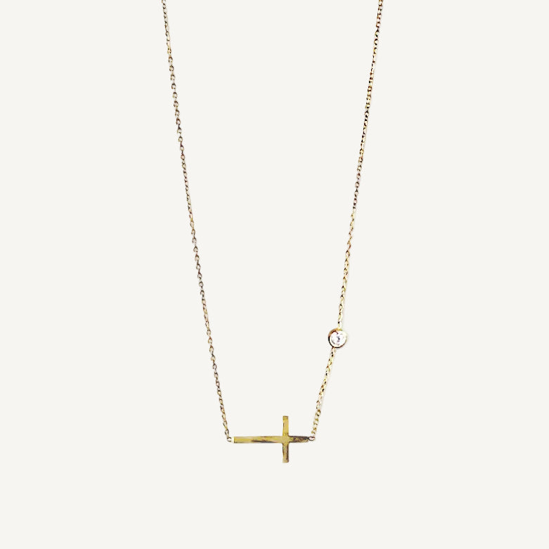 The Cross Solitaire Necklace