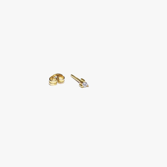 The Tiny Diamond Earrings in Solid Gold