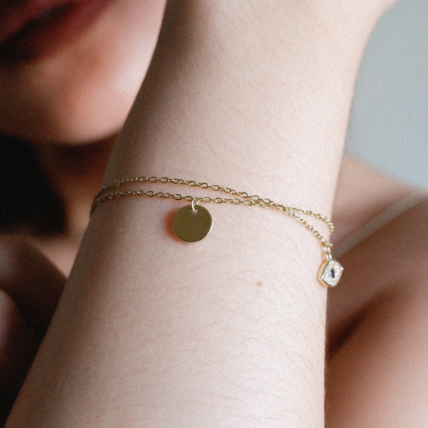The Tiny Disc Bracelet and Anklet
