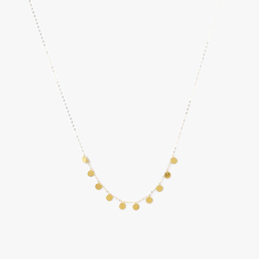 The Disc Station Necklace and Bracelet in Solid Gold