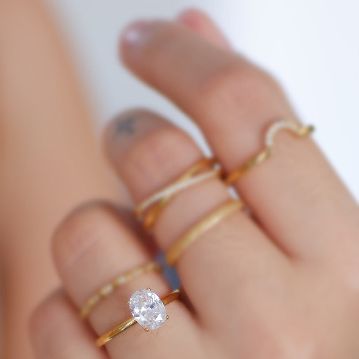 The Dream Moissanite Ring in Solid Gold