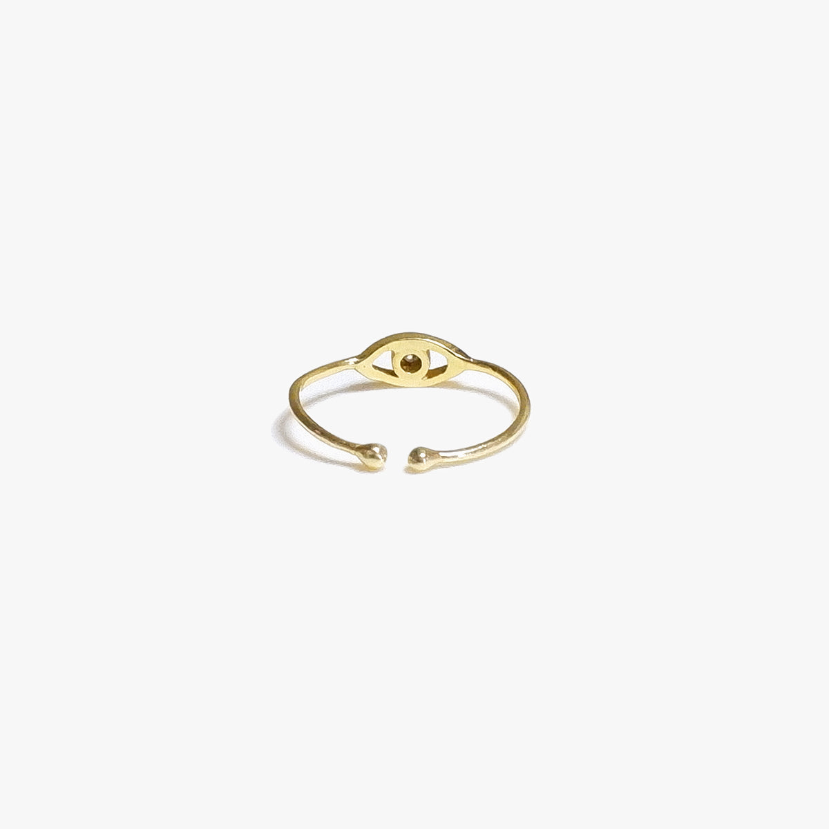 The Any-size Evil Eye Diamond Ring in Solid Gold