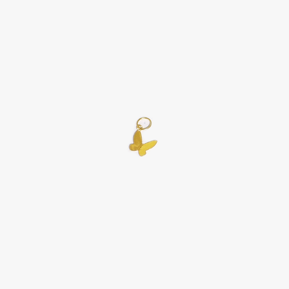 The Flat Butterfly Charm in Solid Gold