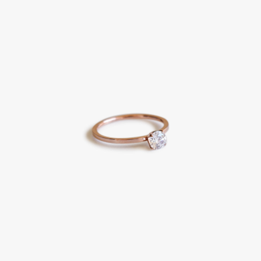 Final Sale - The Solitaire Zircon Ring in Four-Prong Setting