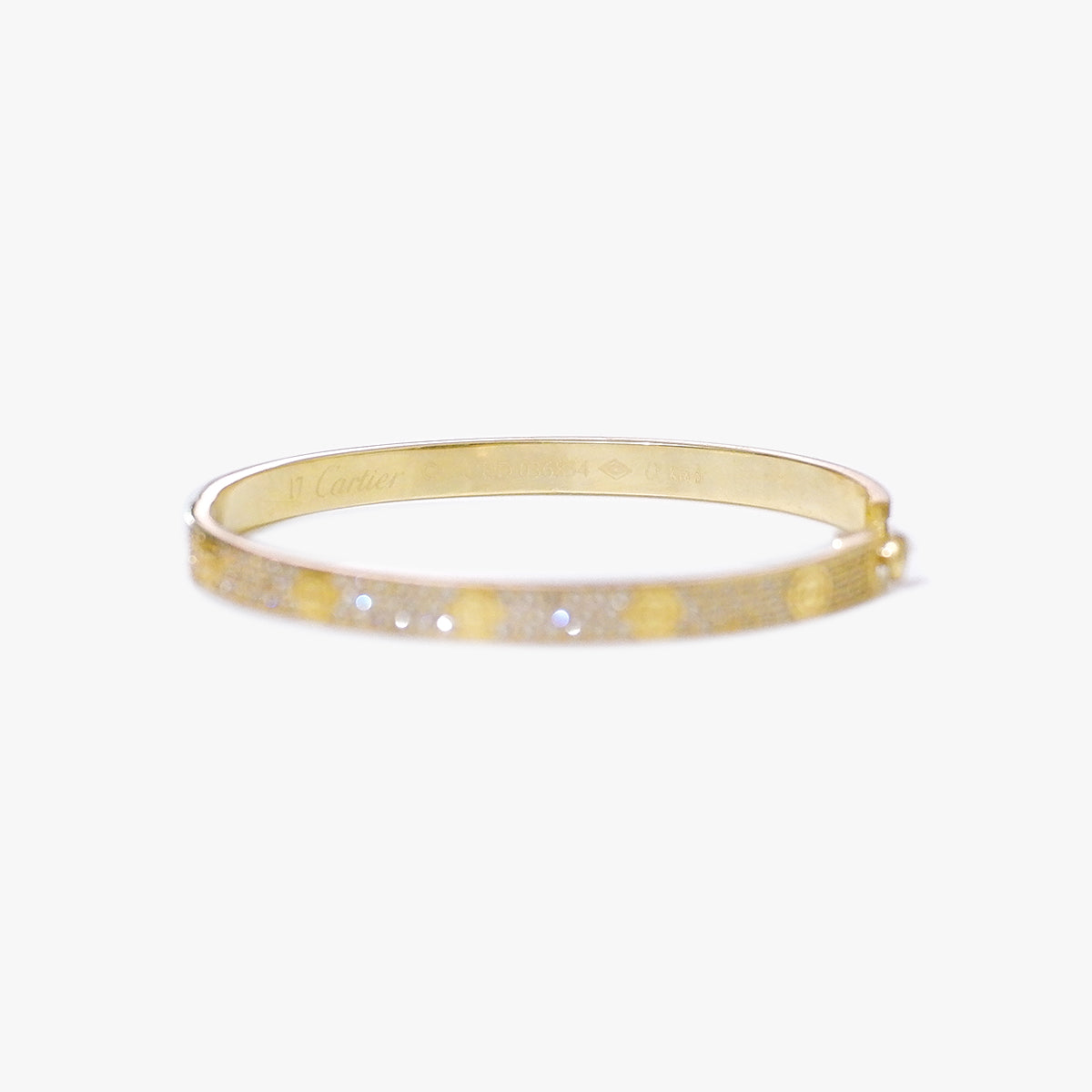 (Handed-down) The Full Pavé Bangle in Solid Gold