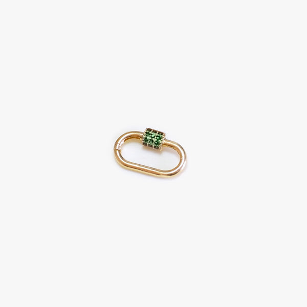 Dainty Carabiner in Solid Gold