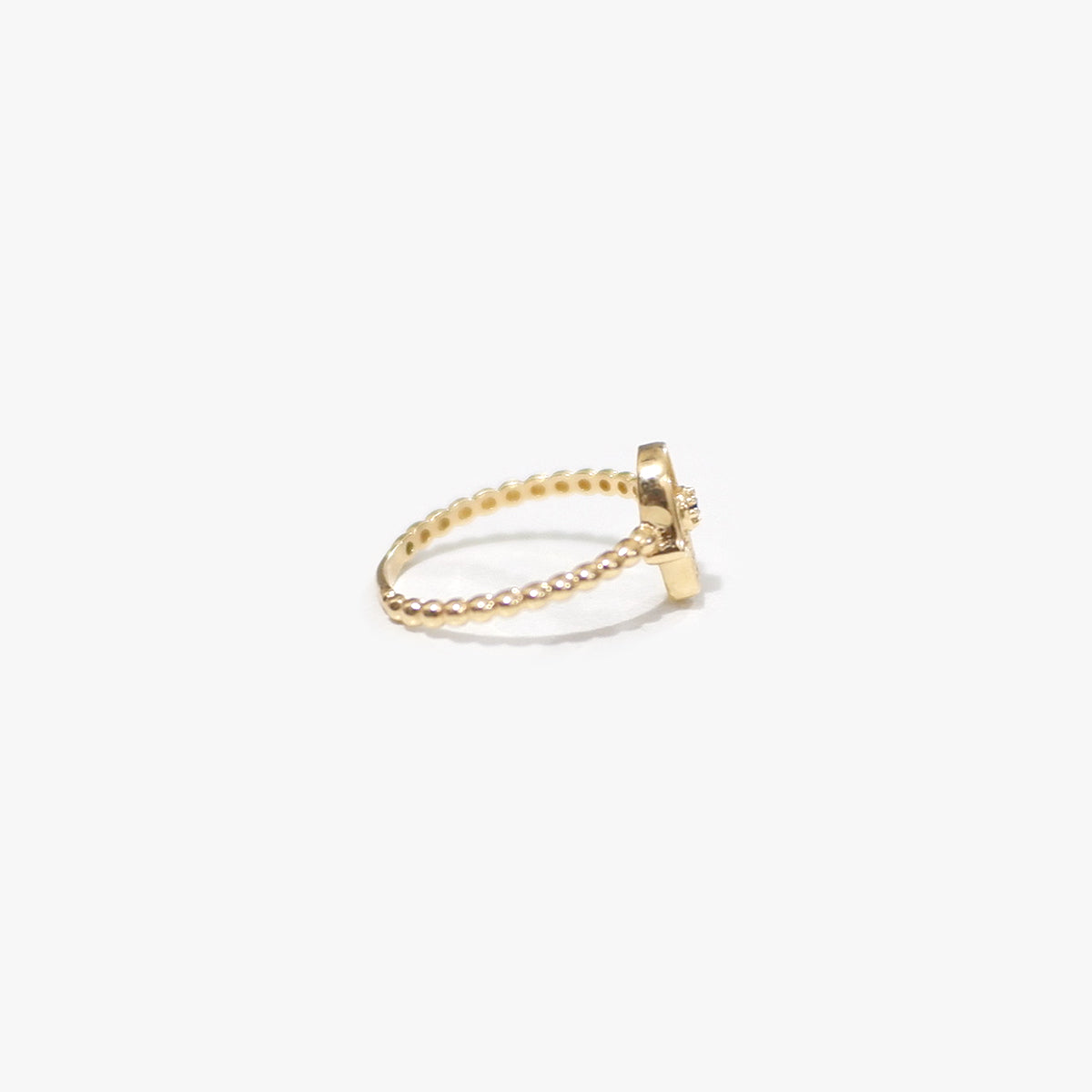 The Hamsa Birthstone Ring in Solid Gold