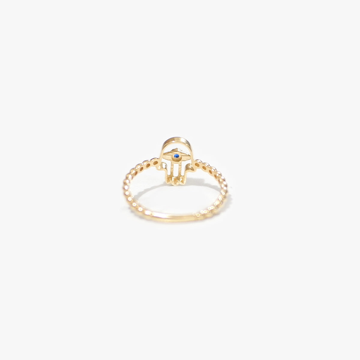 The Hamsa Birthstone Ring in Solid Gold