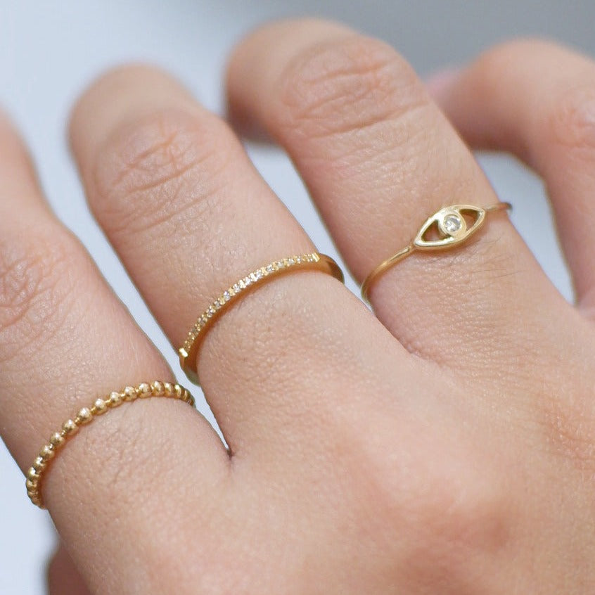 The Skinny 1mm Half Eternity Band