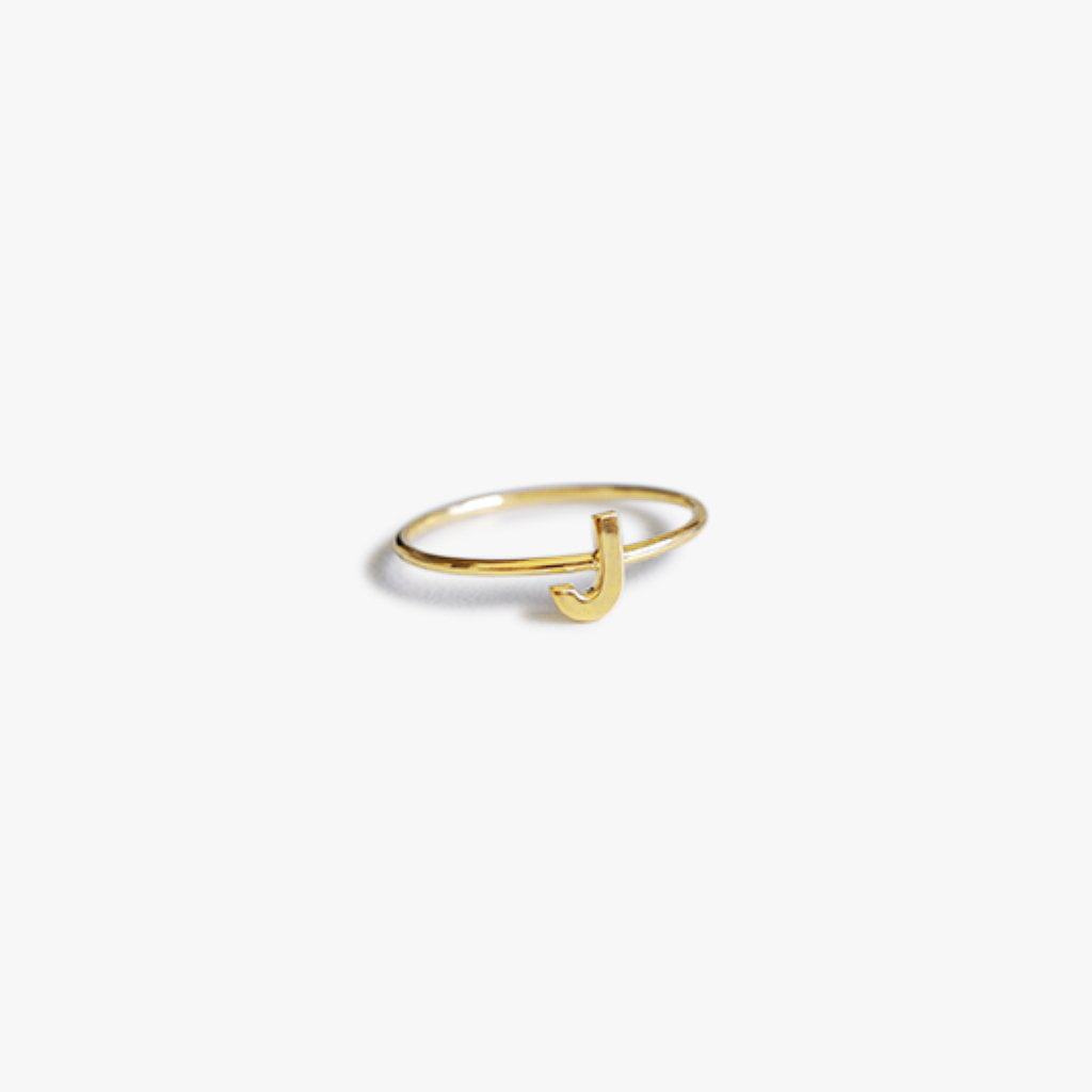 The Initial Ring in Solid Gold