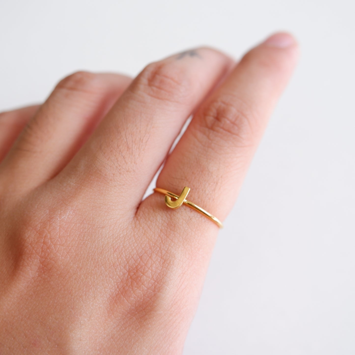 The Initial Ring in Solid Gold