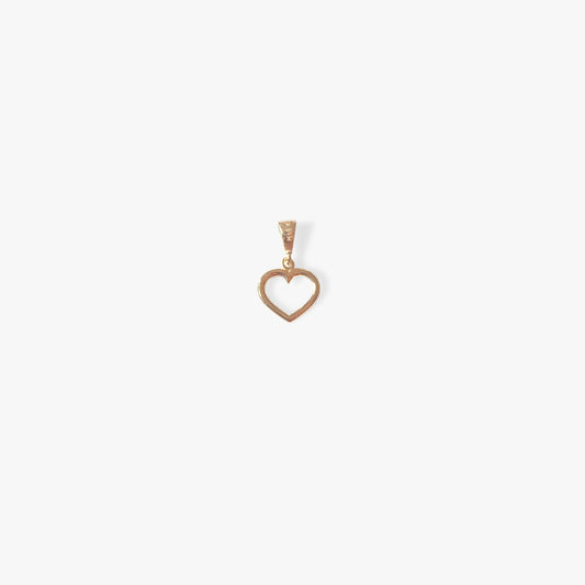 The Mini Tat Heart Pendant in Solid Gold