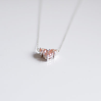 The Heart Birthstone Necklace in Solid Gold