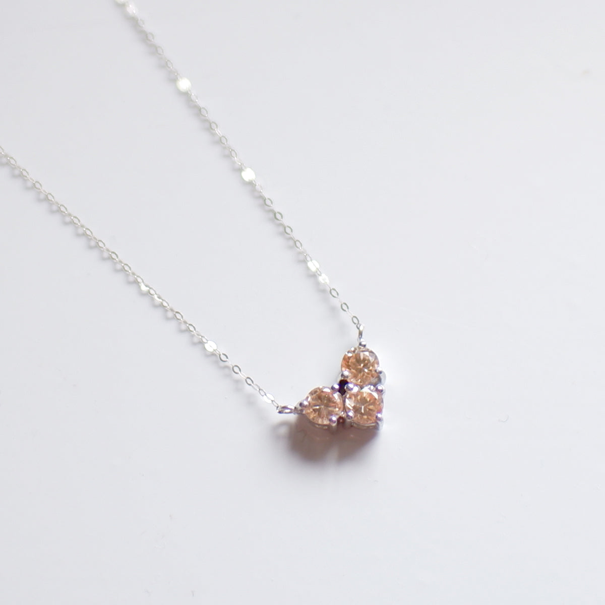The Heart Birthstone Necklace in Solid Gold