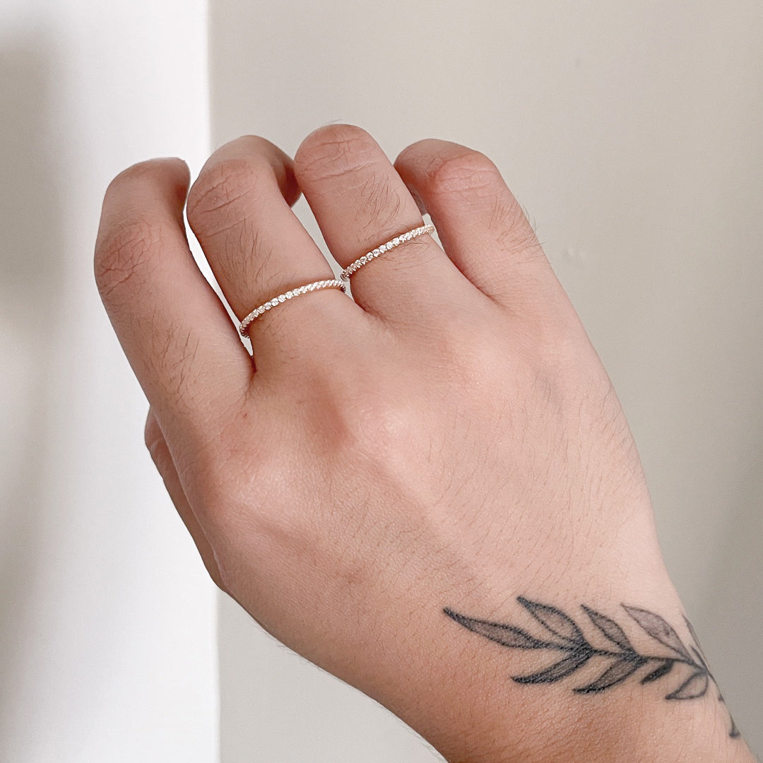 The Slim Eternity Birthstone Band in Solid Gold