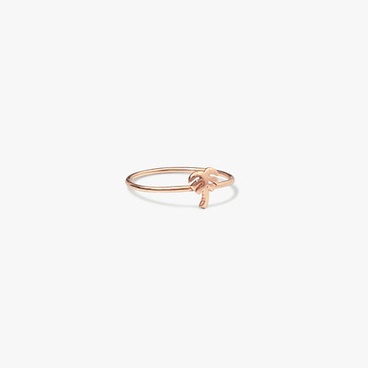 The Palm Tree Ring in Solid Gold