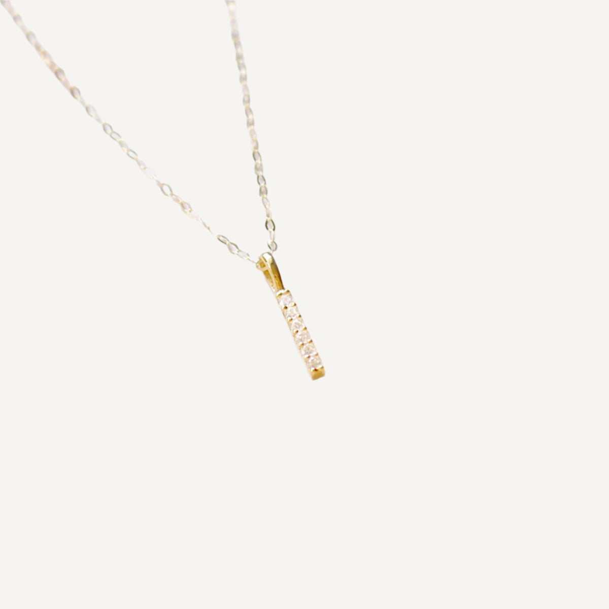 The Mini Pave Bar Necklace