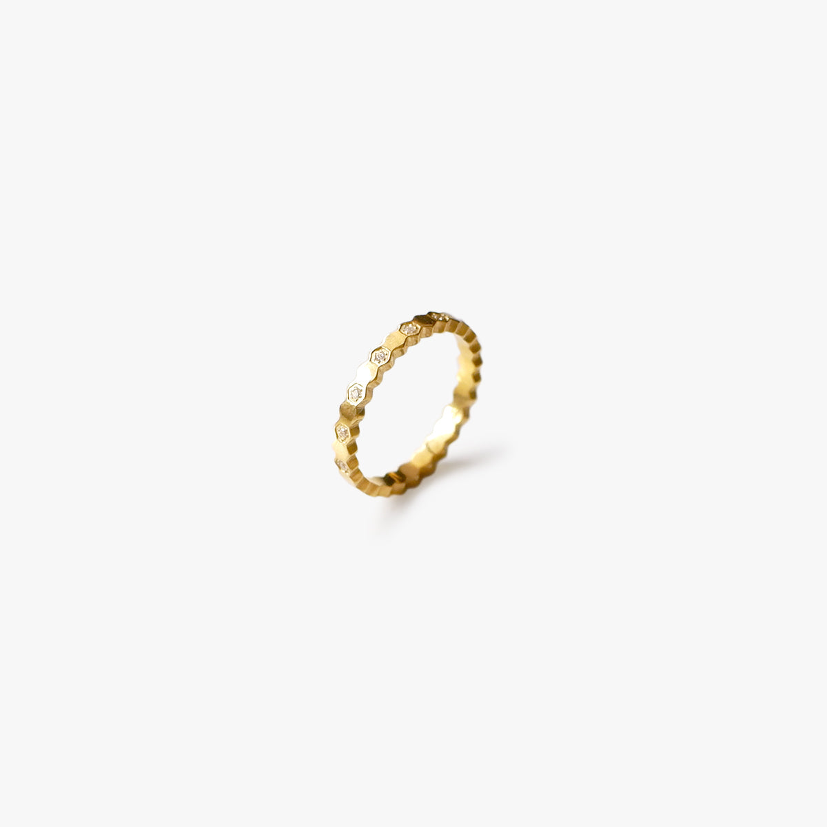 The Honeycomb Pave Ring